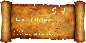 Stanga Aniziusz névjegykártya
